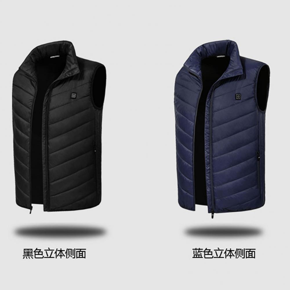 Men Winter USB Safe Constant Temperature Vest Thermal Waistcoat Outdoor Infrared Heating Vest Carbon Fiber Thermal Waistcoat