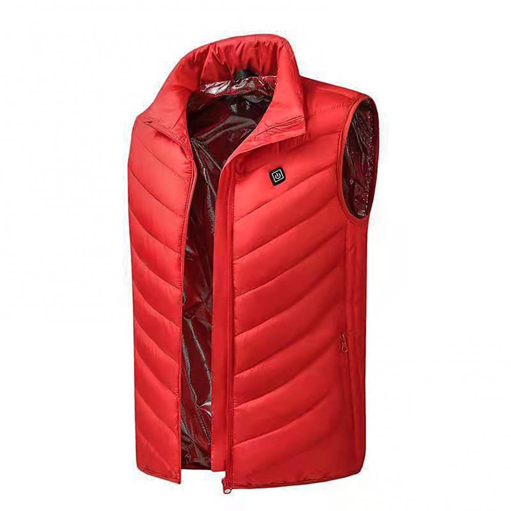 Men Winter USB Safe Constant Temperature Vest Thermal Waistcoat Outdoor Infrared Heating Vest Carbon Fiber Thermal Waistcoat