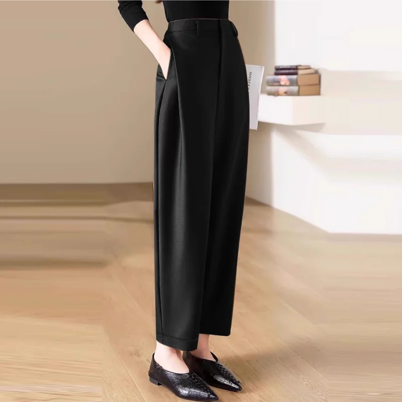 Spring New Korean Fashion Simple Straight Casual Pants