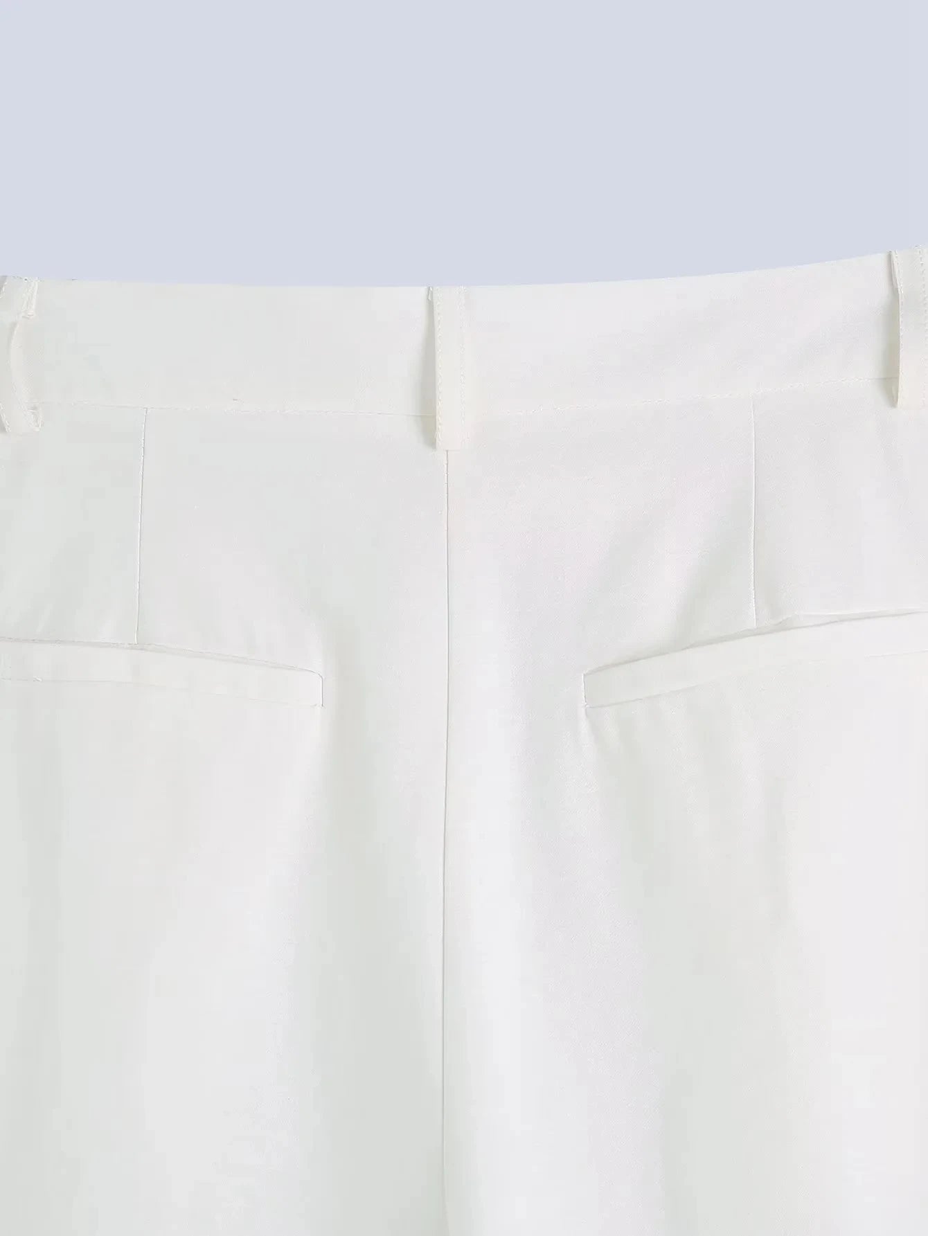 Foridol White Cotton Linen Long Pant