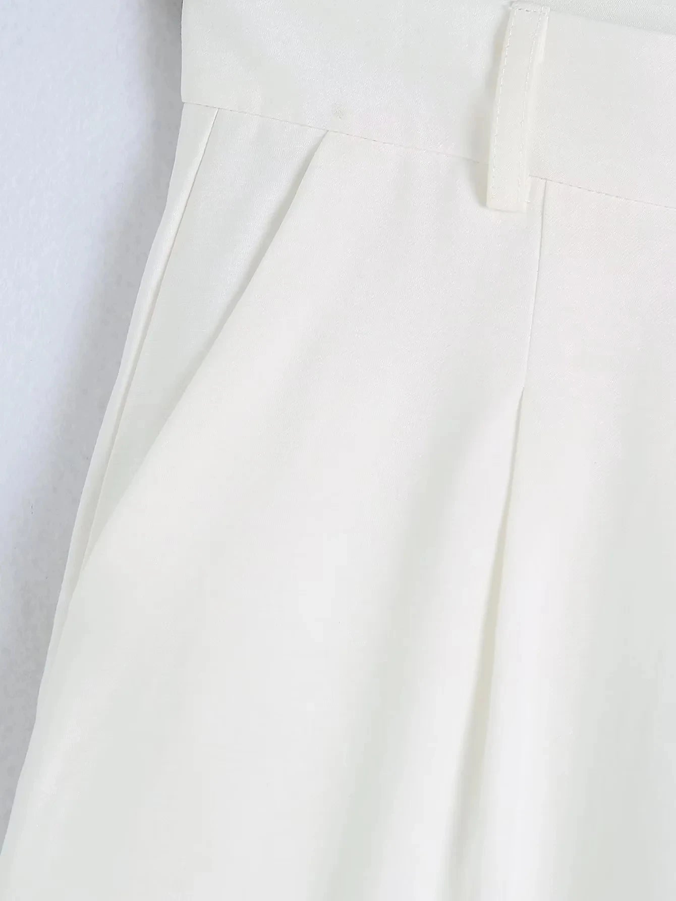 Foridol White Cotton Linen Long Pant