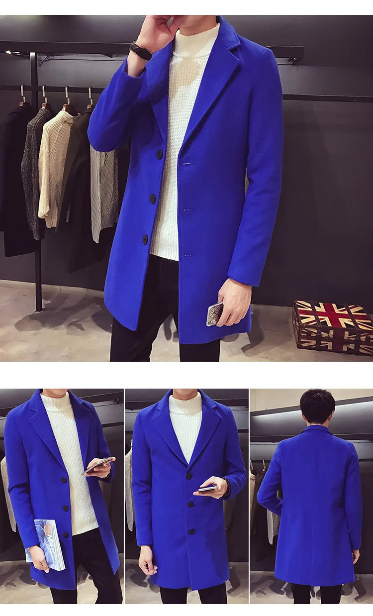 2024 Autumn and Winter New Men's Long Cotton coat