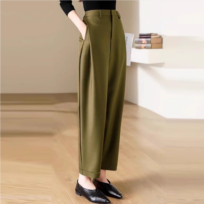 Spring New Korean Fashion Simple Straight Casual Pants