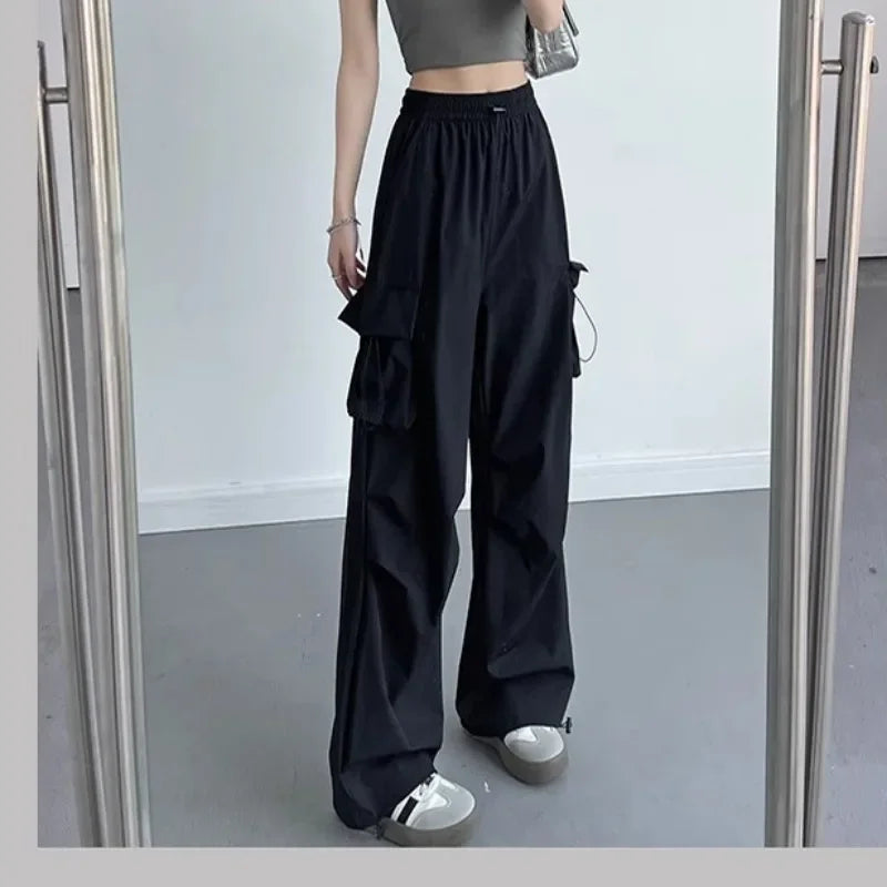 Cargo Pant Women Wide Leg Pants Summer Autumn Fashion Female High Waist Streetwear Loose Casual Pants Straight Trousers