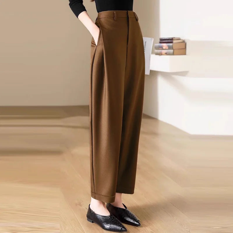 Spring New Korean Fashion Simple Straight Casual Pants