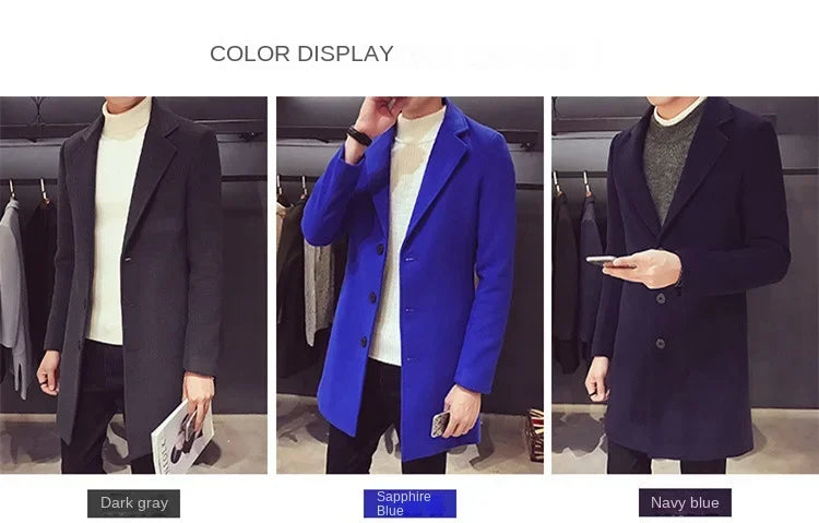 2024 Autumn and Winter New Men's Long Cotton coat