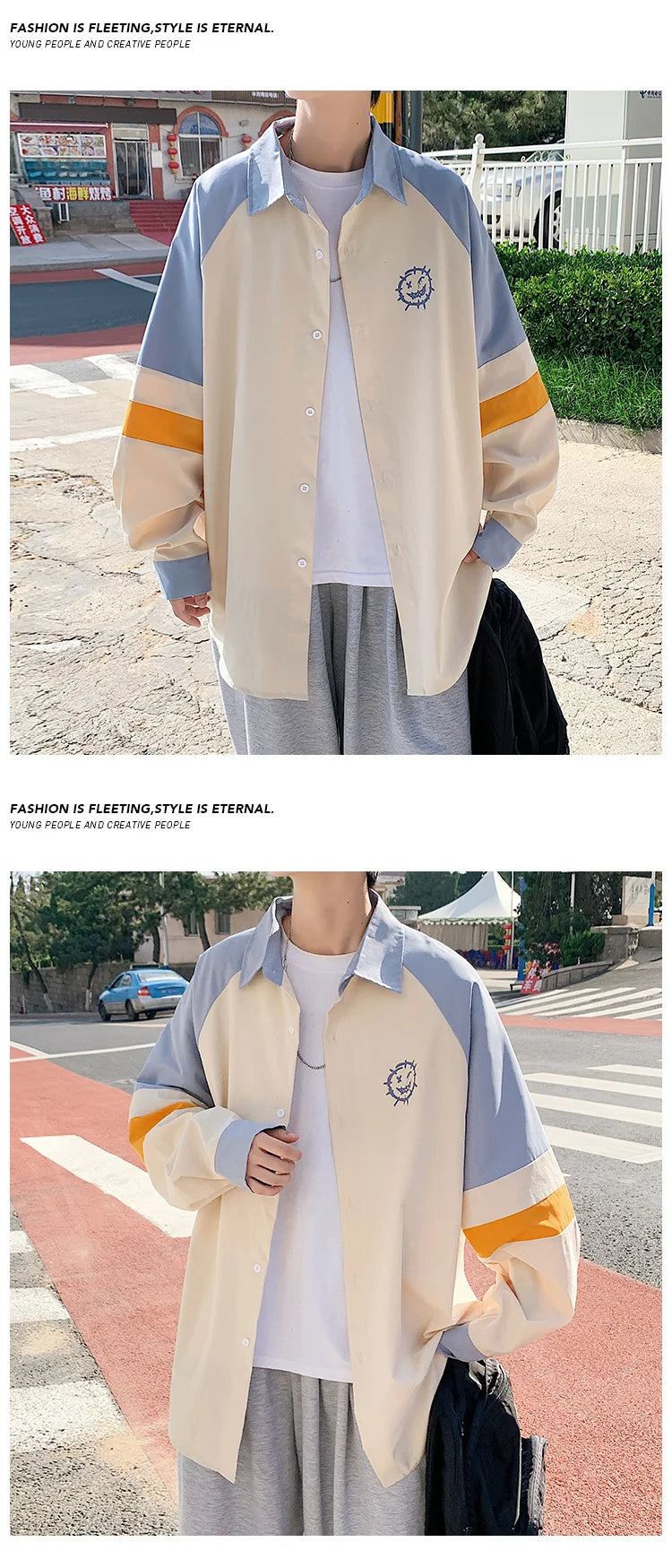 Shirt men's spring and Autumn New Korean fashion