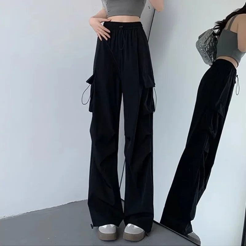 Cargo Pant Women Wide Leg Pants Summer Autumn Fashion Female High Waist Streetwear Loose Casual Pants Straight Trousers